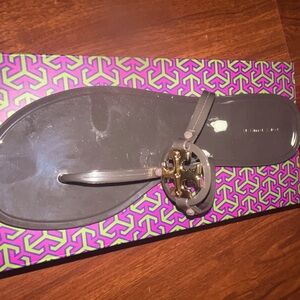 Chocolate Tory Burch Jelly sandals